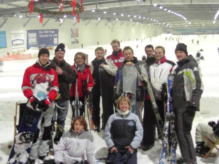 Die Teilnehmer unserer Fahrt in den SnowDome